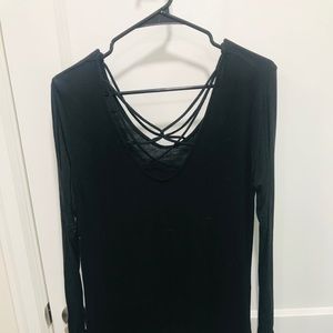 Black long sleeve top